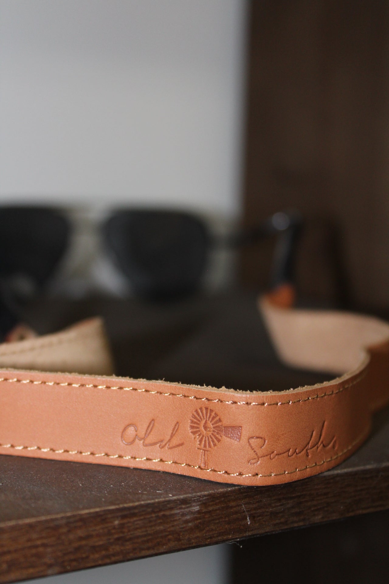 Tan Leather Sunglasses Strap