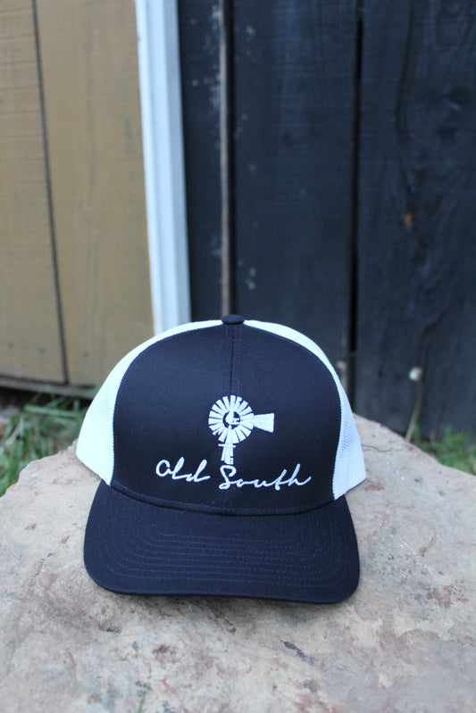 Classic Old South Logo Trucker Hat - NAVY/WHITE