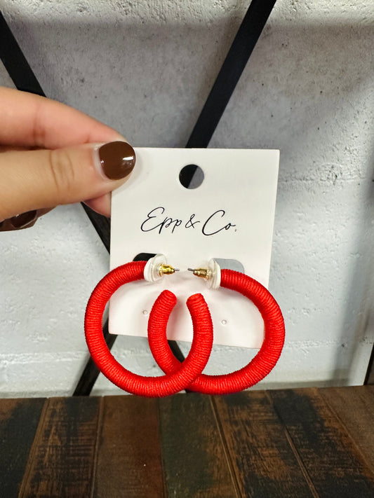 Red Thread Hoops