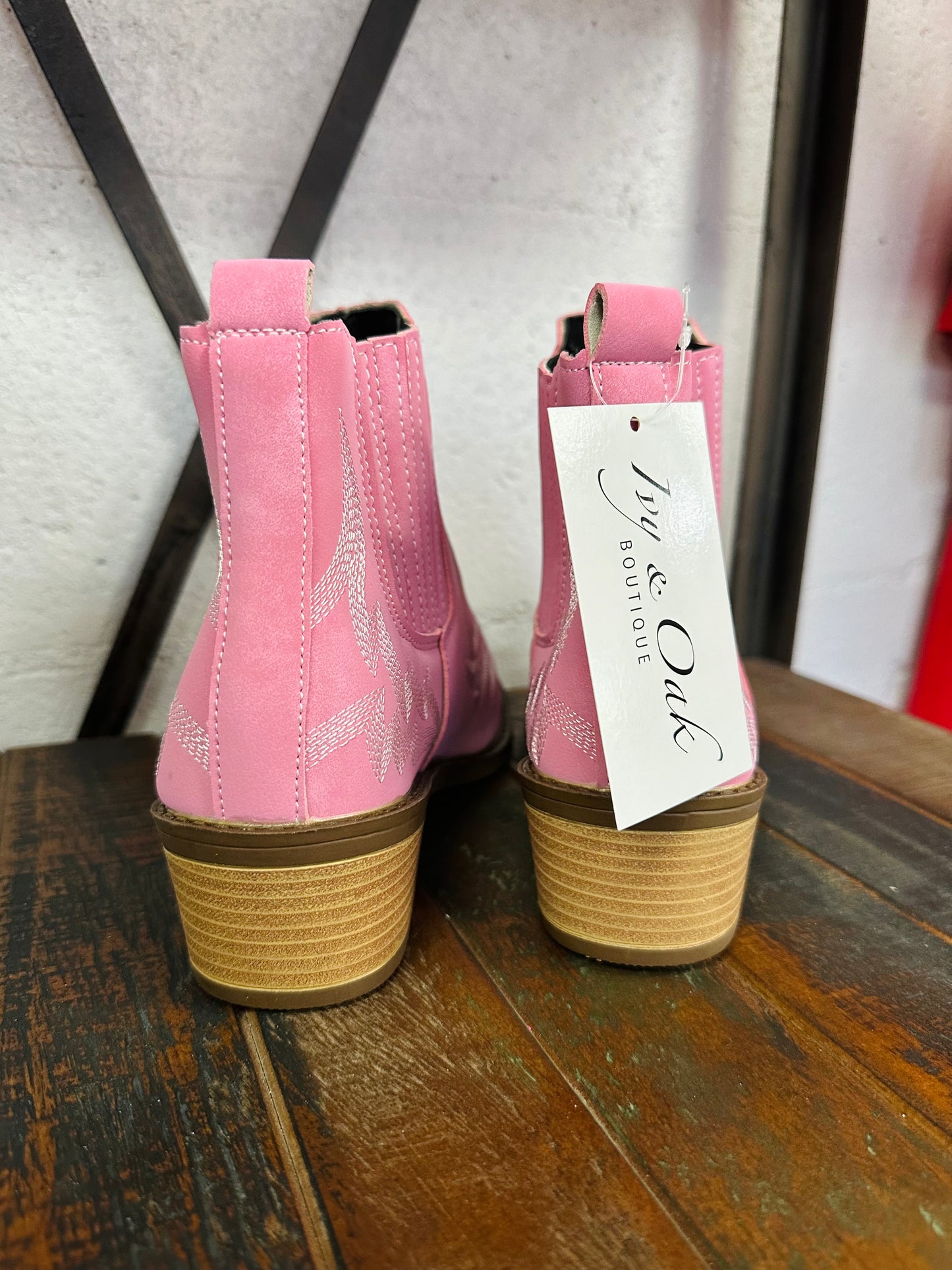 The Montana Pink Western Bootie