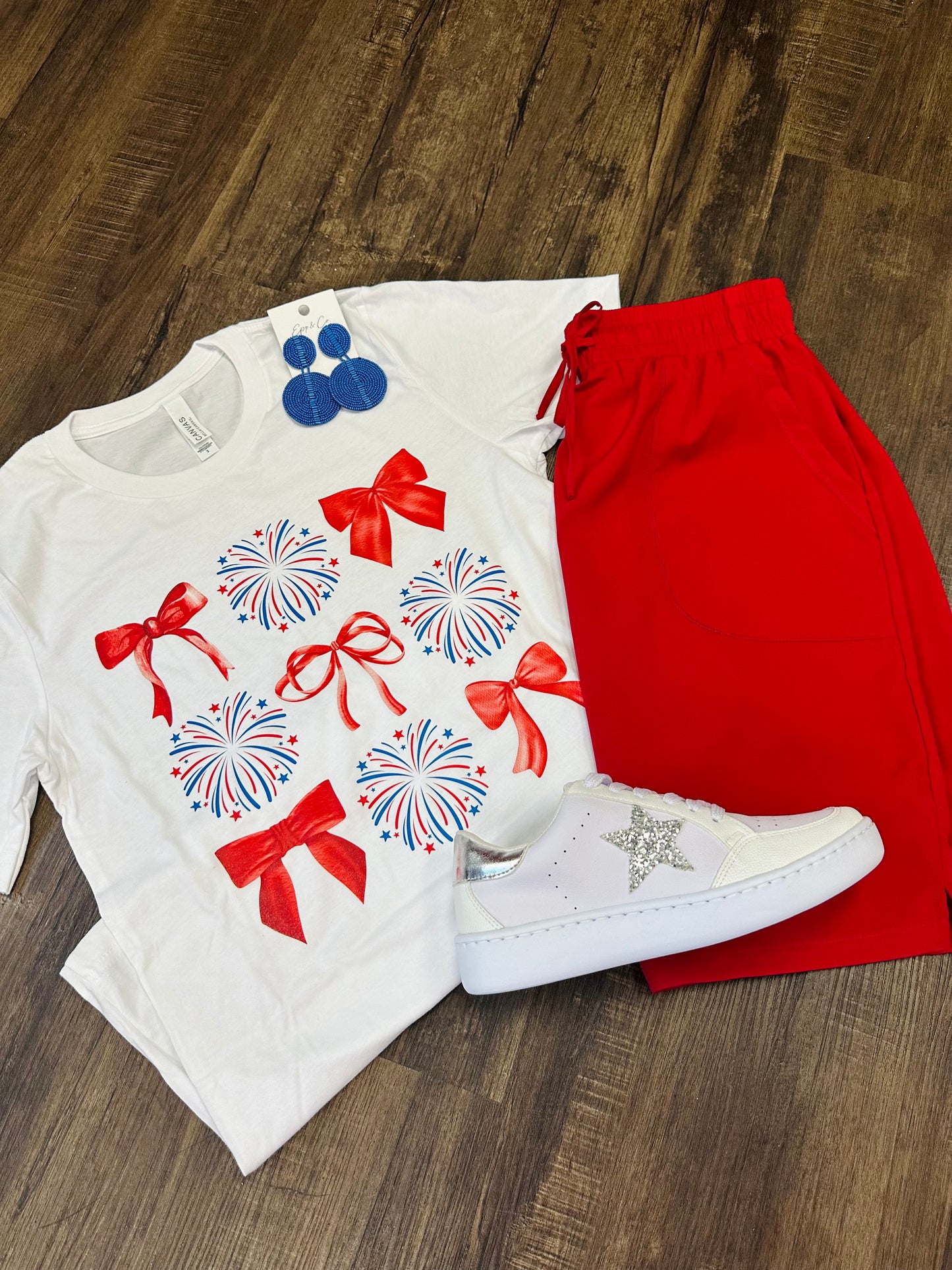 Fourth of July Coquette Bow Graphic Tee