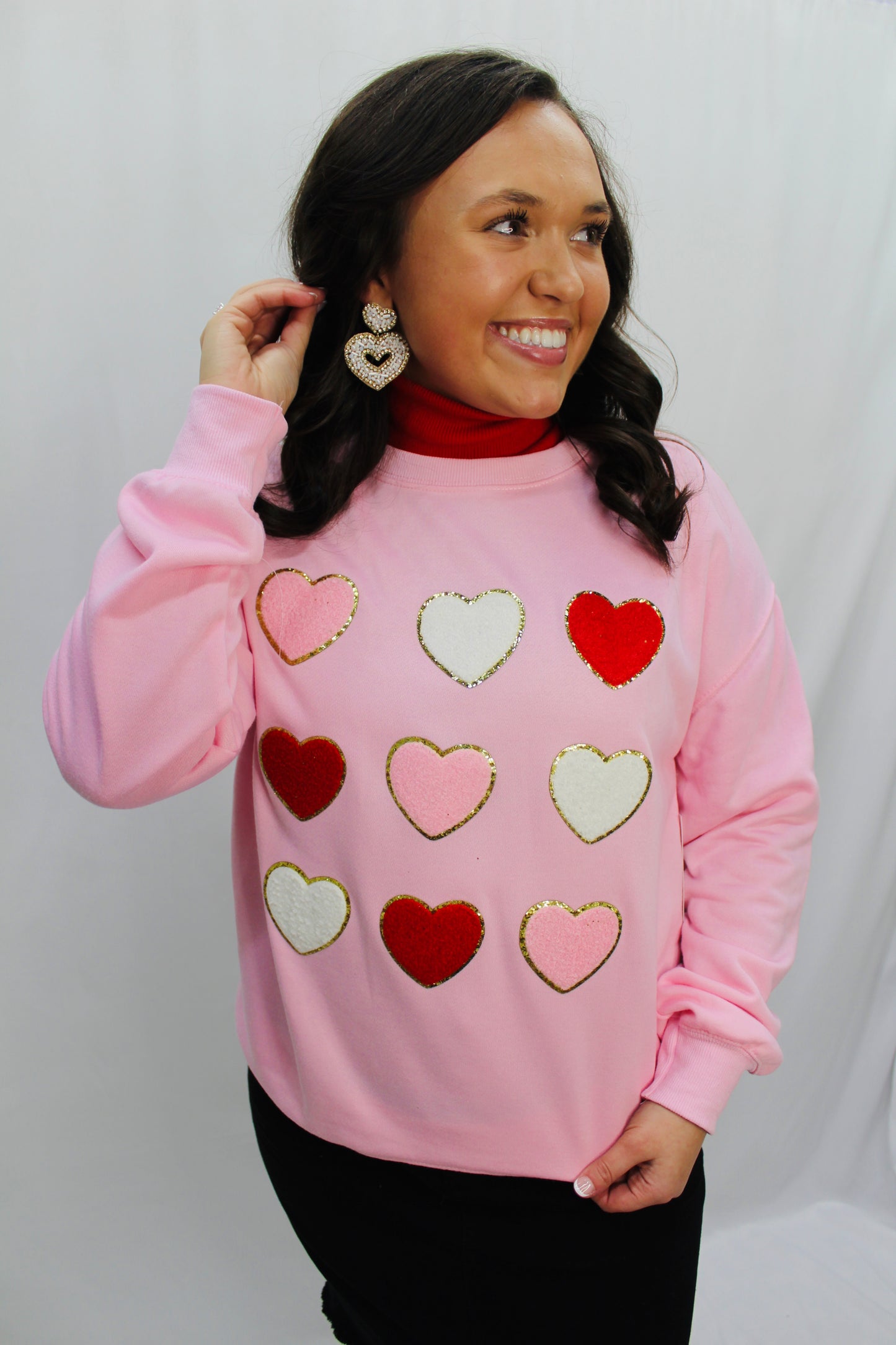 Be My Valentine Heart Chenille Patch Pullover