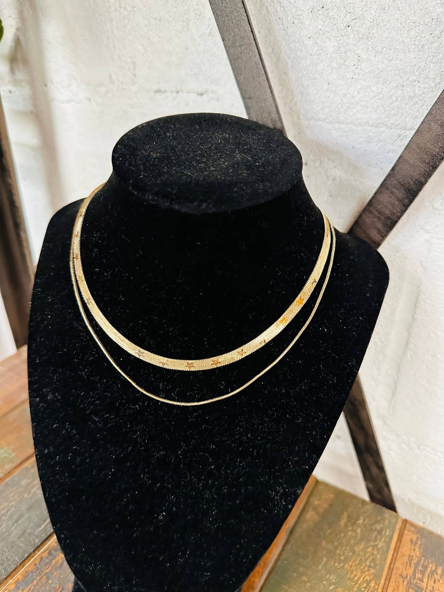 Gold Star Layered Chain Necklace