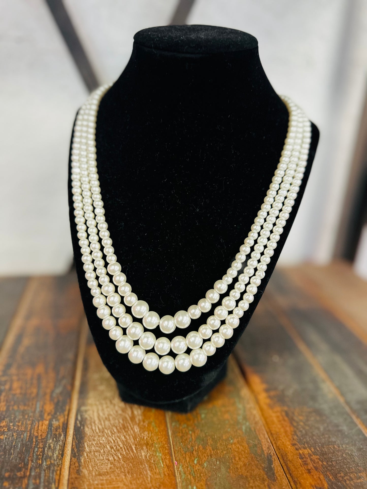 Classic Multi Strand Pearl Necklace