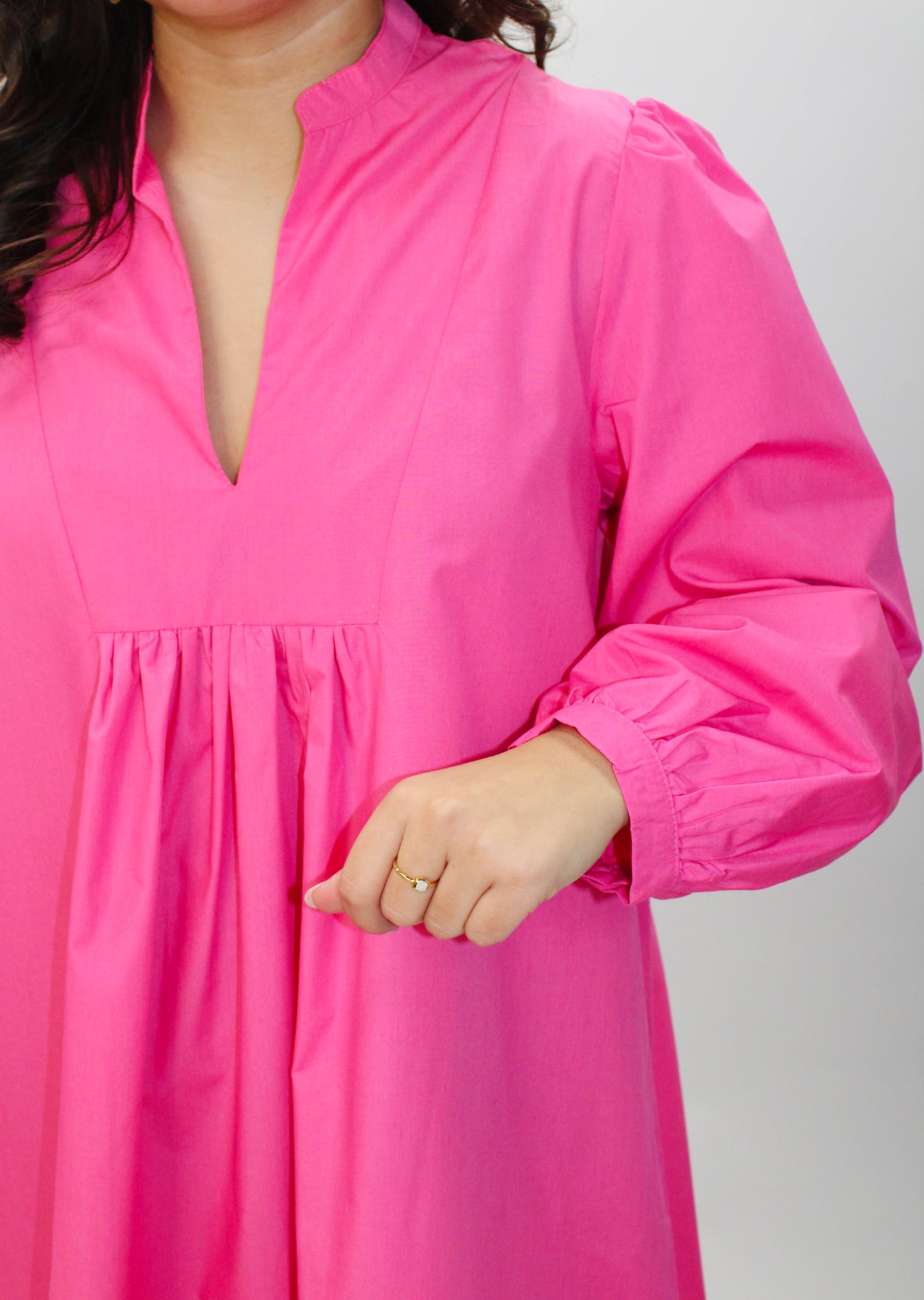 The Dixie Bubble Gum Pink Shirt Dress