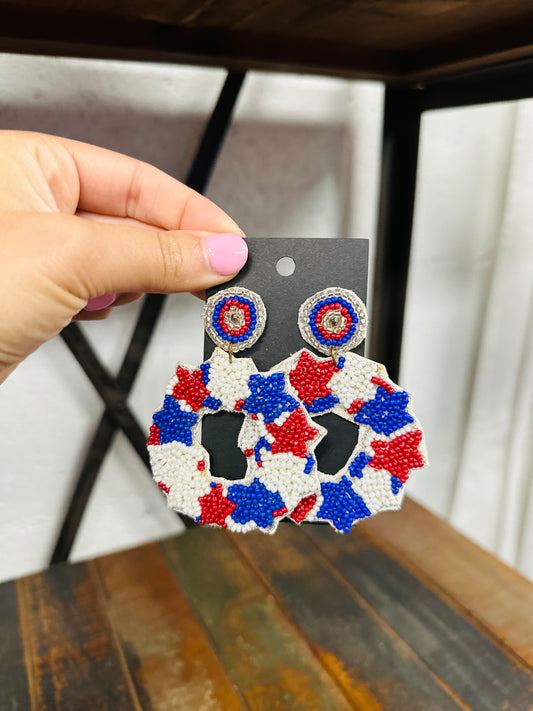 Made in The USA Beaded Earring