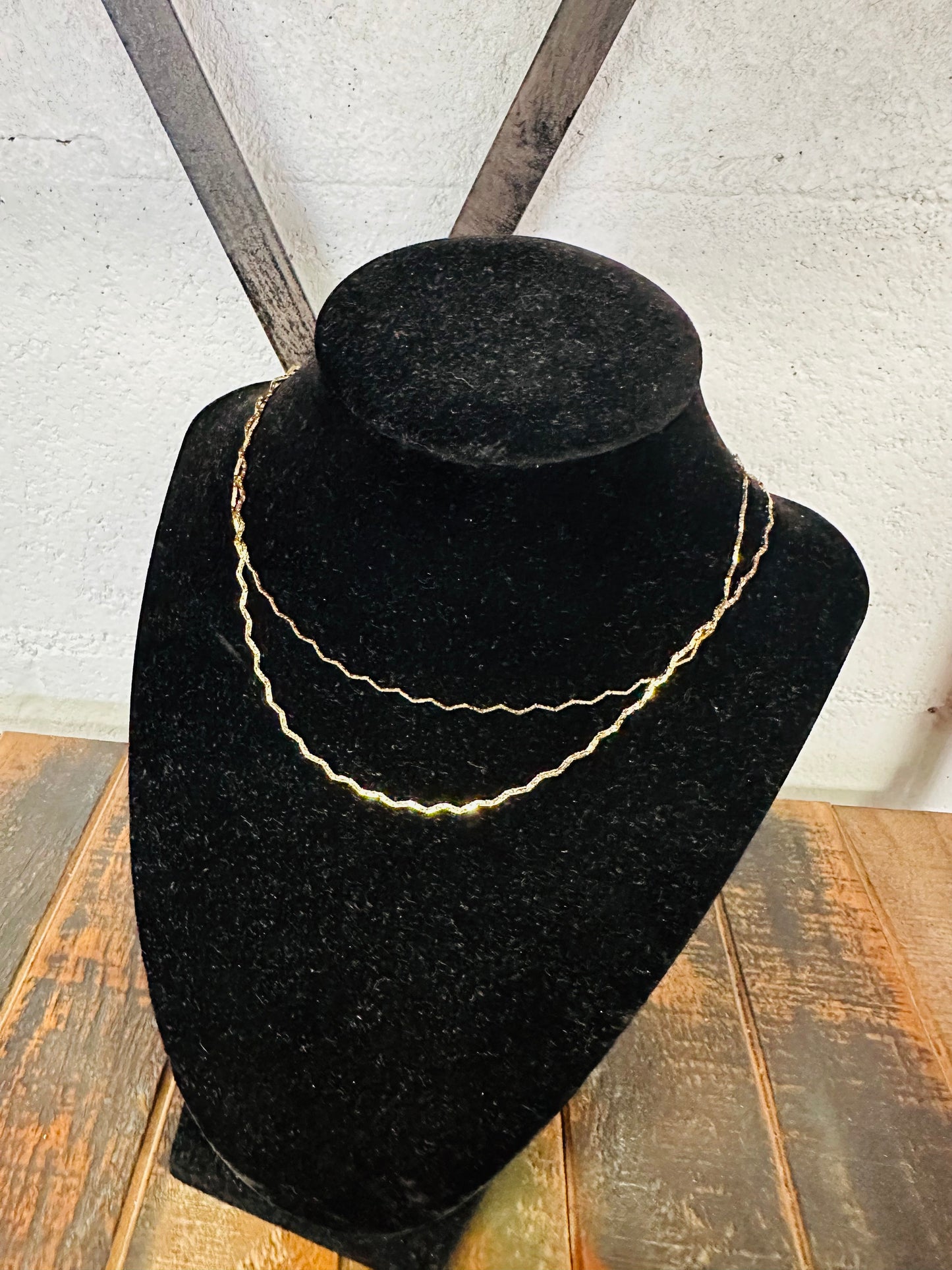 Gold Layered Delicate Chain Necklace