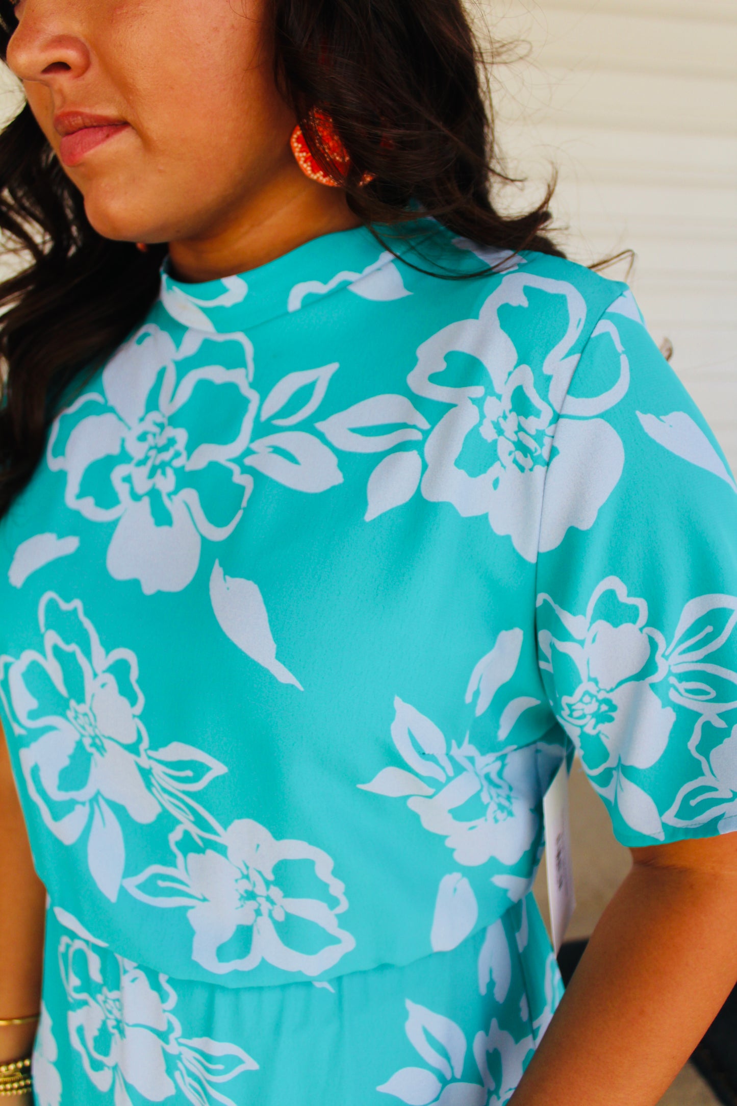 The Marley Teal Floral Print Dress