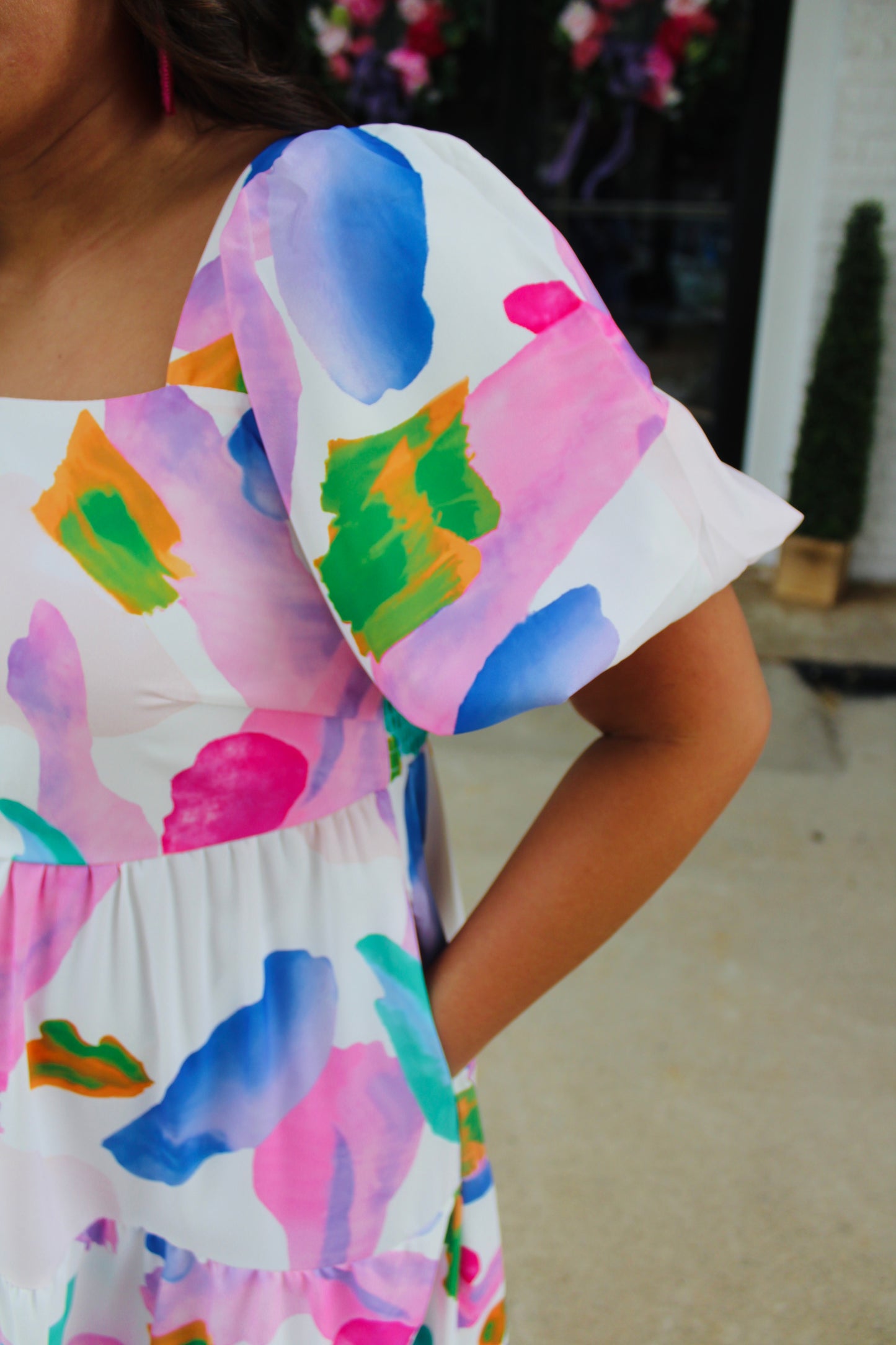 The Belle Multicolor Puff sleeve