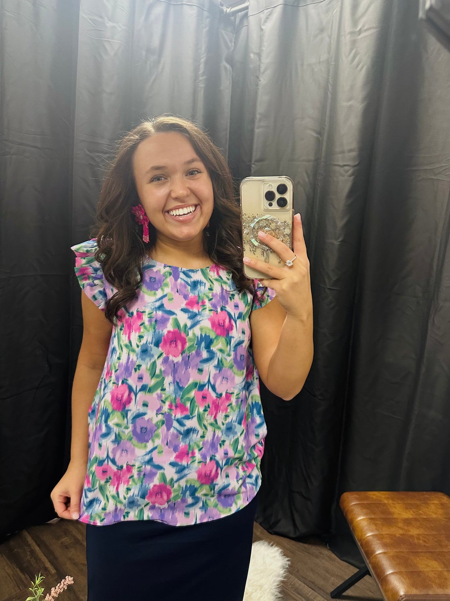 The Lilac Floral Print Top