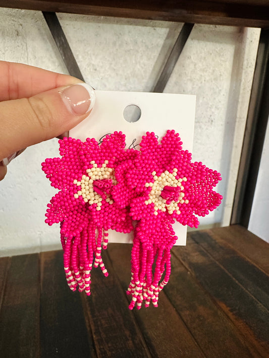 Pink Flower Fringe