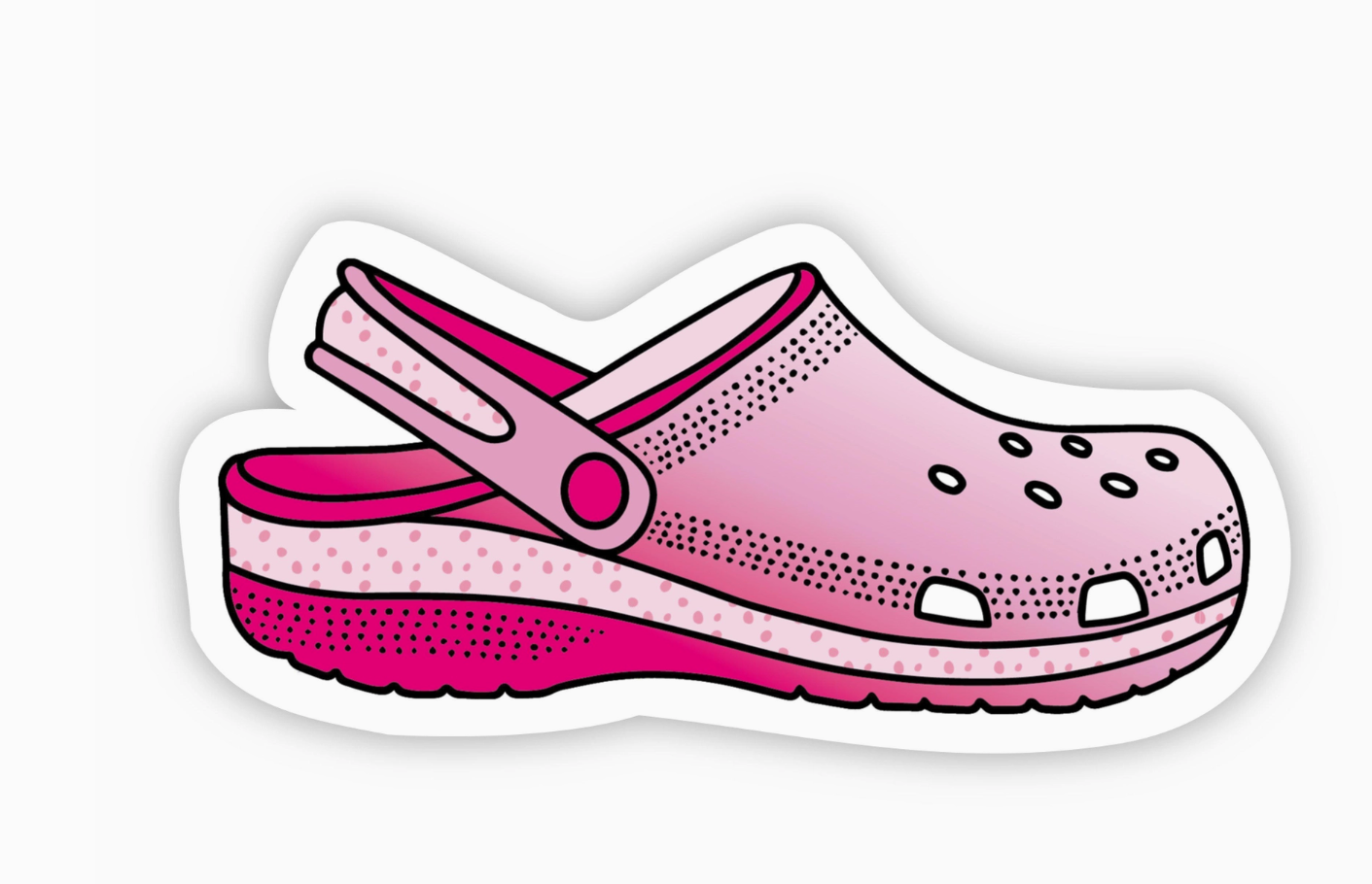 Croc Pink Aesthetic Sticker