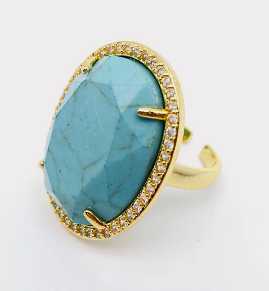 Turquoise Natural Stone Ring
