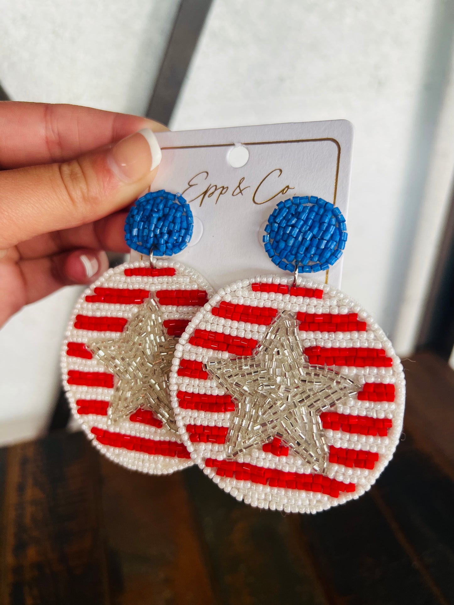 Stars and Stripes Beaded Drops