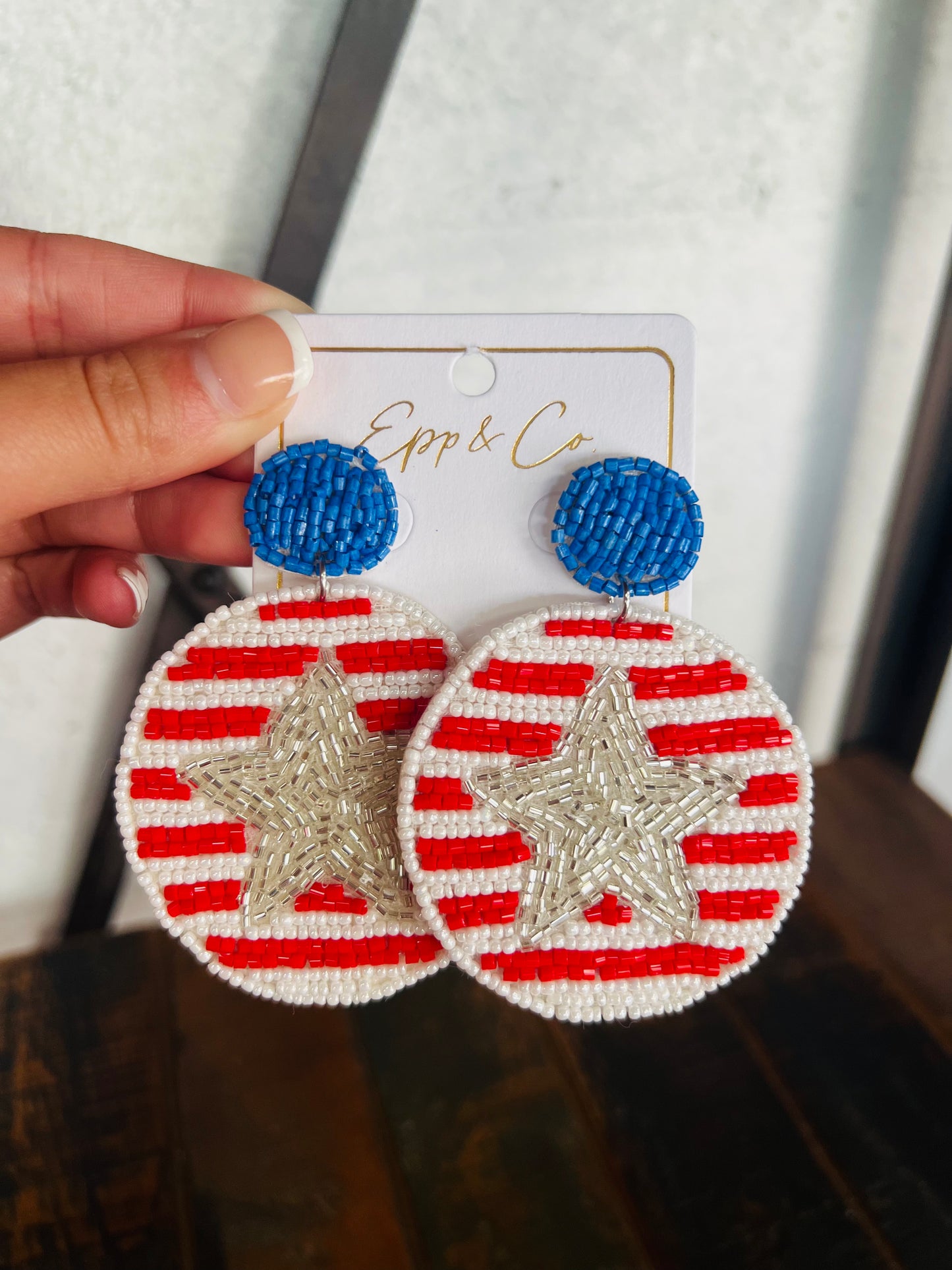 Stars and Stripes Beaded Drops