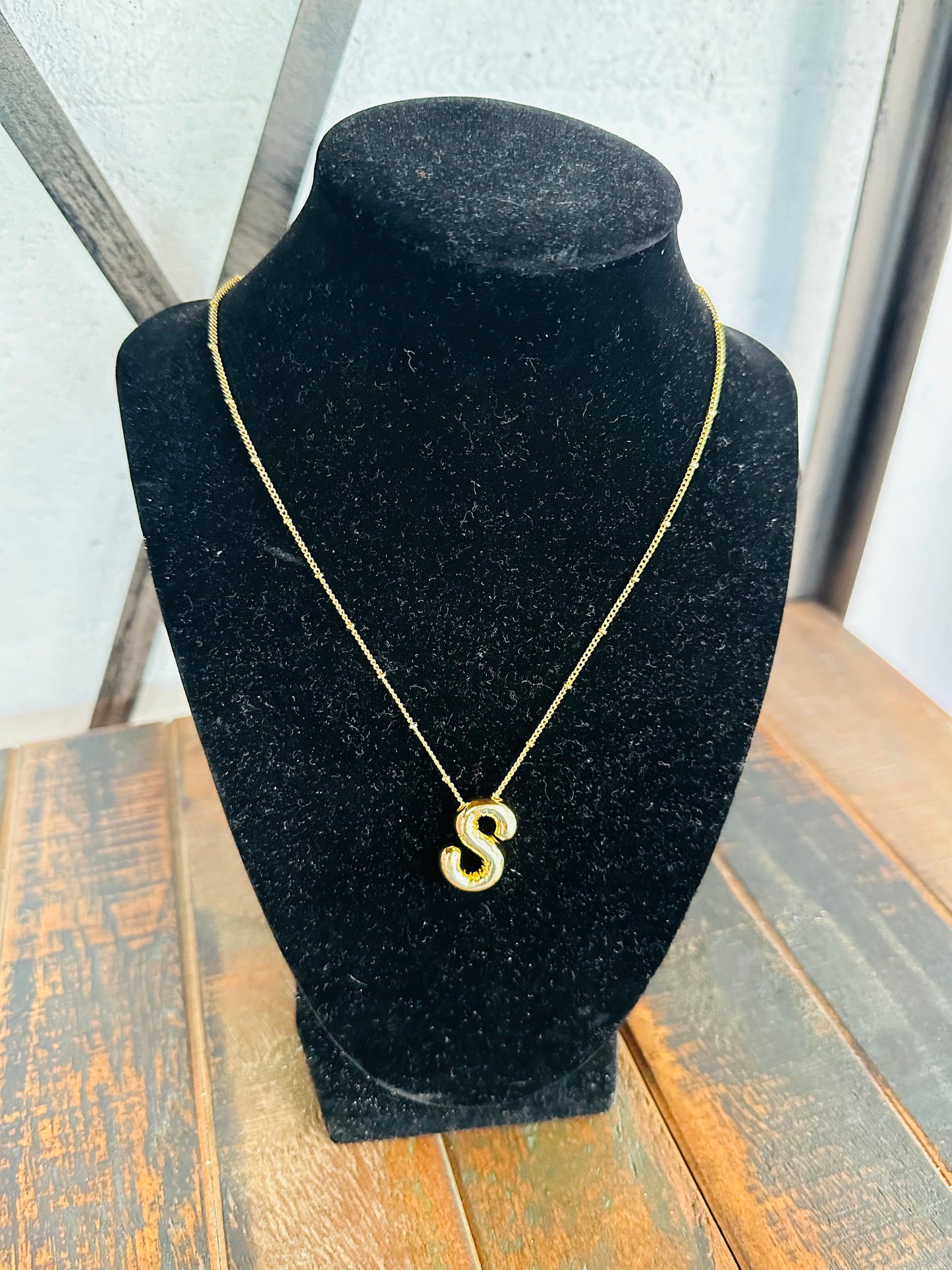 Initial Balloon Gold Necklace