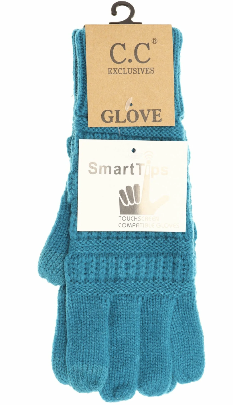 Solid Cable Knit C.C. Gloves