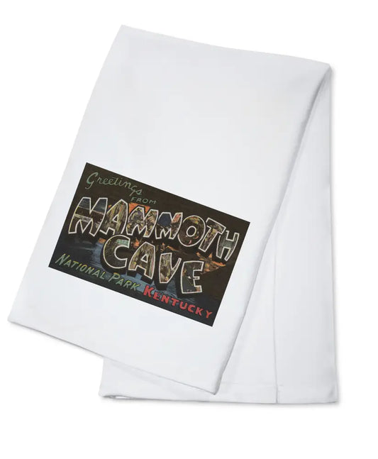 Greetings Mammoth Cave Tea Towel