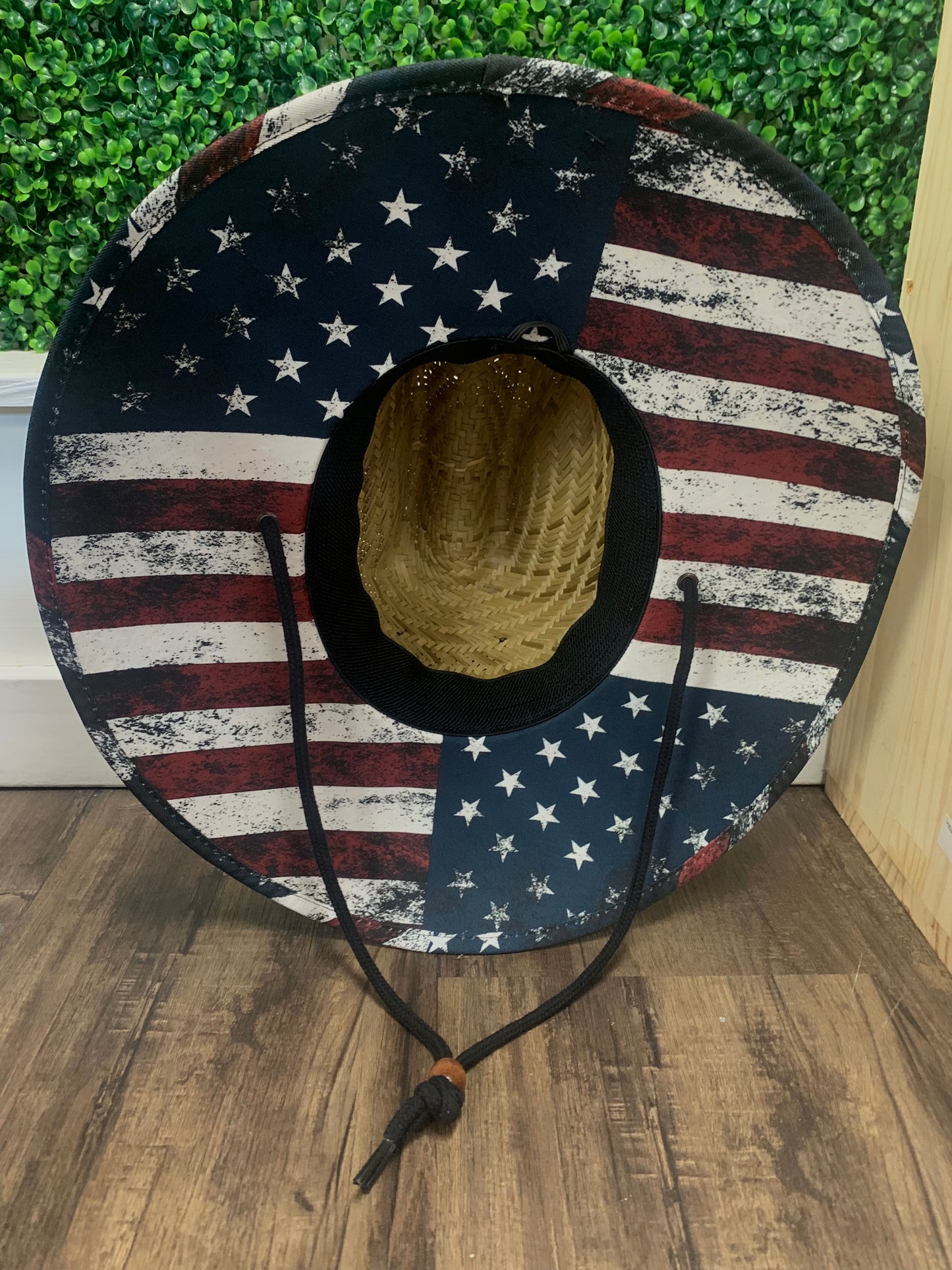 American Flag Straw Hat