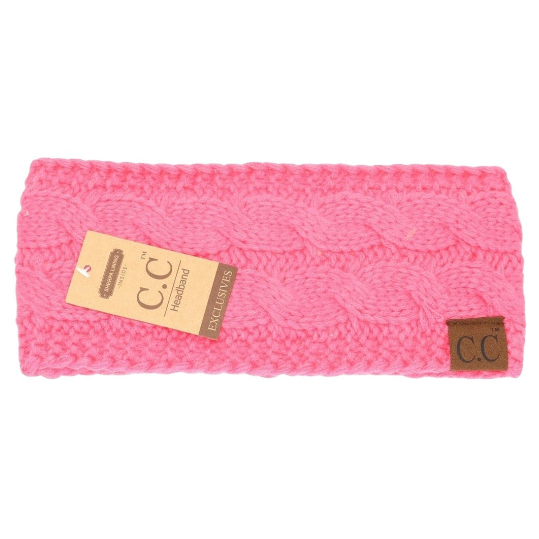 Solid Cable Knit C.C. Head Wrap